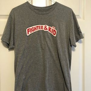 The Fighter and The Kid Podcast T-shirt, Large, Gray